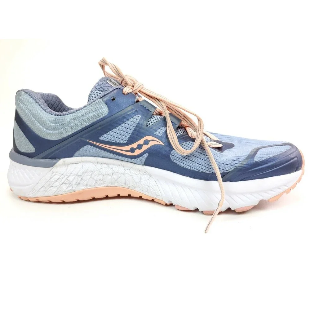 Saucony Women’s Size 7.5 Guide ISO Slate Peach Running Shoes Lace Up S10415-5